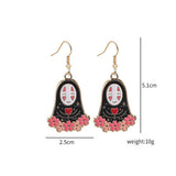 CARTOON FUNNY SEA URCHIN GHOST EARRINGS_CWAJE1846