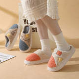 LEISURE NON SLIP SPLICING COTTON SLIPPERS_CWSHS0323