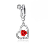 CRYSTAL MOON HEART BUTTERFLY FAKE NAVEL RING_CWMM9228
