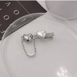 METAL ROSE HAIRPIN SIDE BANGS DUCKBILL CLIP_CWAHA4646