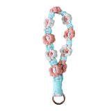 FLOWER DESIGN WOVEN KEYCHAIN_CWMM1567