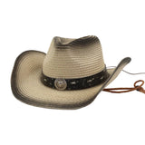 Unisex Spray-Painted Western Cowboy Beach Hat_Cwah04493
