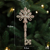 GLITTER REINDEER HOUSE CHRISTMAS TREE ORNAMENT_CWMM9749