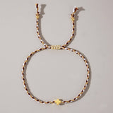DIY HANDMADE FOUR COLOR COTTON CROSS BRACELET_CWMM3800