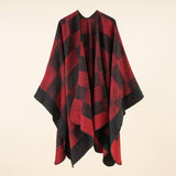 NEW FASHION SPLIT PLAID TRAVEL SHAWL FOR WOMEN_CWMM2097