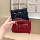 Minimalist Zip Wallet With Studded Details_Cwab06234
