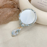 RETRO STYLE GEOMETRIC HANDHELD MAKEUP MIRROR_CWMM6397