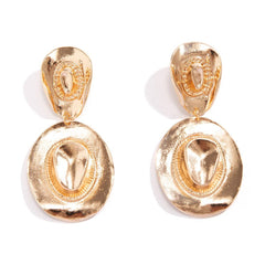 COWBOY STYLE HAT PENDANT EARRINGS_CWAJE1135