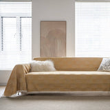 SOLID COLOR GEOMETRIC RETRO ELEGANT SOFA THROW_CWMM1655