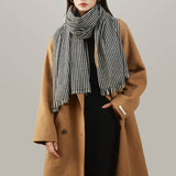 Fashionable Houndstooth Tassel Scarf_Cwasc1105