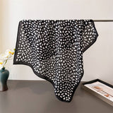 Vintage Leopard Herringbone Linen Headscarf_Cwasc03426