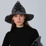 Cwah4090_New Skull Magic Props Halloween Wizard Hat