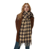 HOUNDSTOOTH SCARF SOFT FAUX CASHMERE WINTER WRAP_CWASC2358