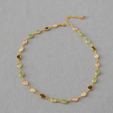 COLORED FACETED CRYSTAL GLASS NECKLACE_CWAJE2117