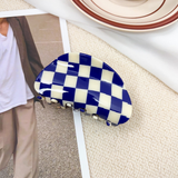 Checkerboard Hair Claw ? Candy Color Acetate Look_Cwmm10084
