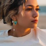 OCEAN SERIES SHELL TURTLE STARFISH EARRINGS_CWAJE5123