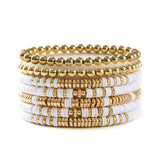 SIMPLE STACKED DISC BEAD BRACELET SET_CWMM3531
