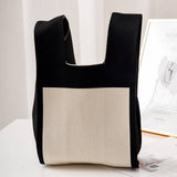 COW PATTERN CUTE KNOT WRISTLET KNITTED TOTE BAG_CWAB0880