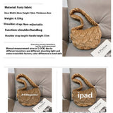 VELVET FUZZY PUFFY CLOUD SHOULDER BAG_CUAB00482