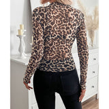SEXY LEOPARD PRINT MESH FITTED T SHIRT_CWTBLL3423
