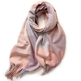ELEGANT PLAID SHAWL WINTER SCARF FOR WOMEN_CWASC0170