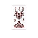 BROWN RED HENNA STYLE TATTOO STICKERS WATERPROOF_CWMM8344