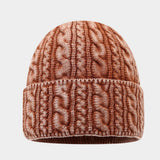 Unisex Cable Knit Beanie Winter Warm Hat_Cwah04763
