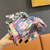 PASTORAL STYLE SMALL FLORAL KNOTTED WIDE HEADBAND_CWAHA1701