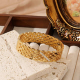 Vintage Wide Hollow Titanium Steel Bracelet_Cwmm3738