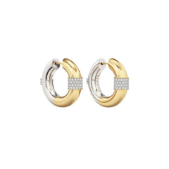 Vintage Golden Zircon Inlaid Rhinestone Earrings