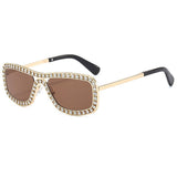 MODERN LUXE RHINESTONE METAL SUNGLASSES FOR WOMEN_CWASG1182