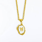 NEW 26 LETTERS OIL DROP THREE DIMENSIONAL NECKLACE_CWMM3756