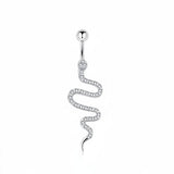 BUTTERFLY HEART BELLY BUTTON RING ZIRCON GEM_CWMM9182
