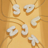 FASHIONABLE PENDANT NECKLACE ZIRCONIA LETTERS_CWMM5868