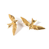 SIMPLE 18K GOLD STAINLESS STEEL EARRINGS_CWMM2348