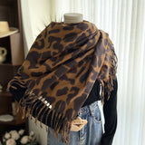 DOUBLE SIDED LEOPARD PRINT SCARF COZY WRAP_CWASC1465