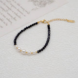 RETRO CRYSTAL PEARL NECKLACE BRACELETCE _CWAJE1665