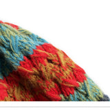 COLORFUL BALL EARFLAP LACE UP TASSEL KNITTED HAT_CWAH2061