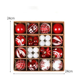 Cwmm10427_36Pcs Christmas Tree Ornaments Shiny Baubles Set