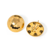 HIGH END DESIGN GOLD ROUND EARRINGS_CWAHA0894