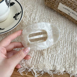 Oval Flat Hair Claw Lazy Retro Shark Clip_Cwaha08044
