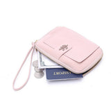 New Solid Leaf Decor Zipper Short Wallet_Cwab06258