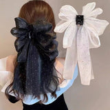 2024 NEW STYLE MESH SHINY BOW GRAB CLIP_CWAHA2199