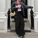 Trendy Low Waist Casual Wide-Leg Cargo Pants