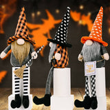 HALLOWEEN HANGING LEG DOLL ORANGE HAT ORNAMENTS_CWMM1771