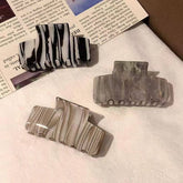 INK STYLE ACETATE HAIR CLAW SUMMER SQUARE CLIP_CWAHA2654