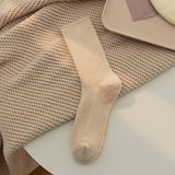 AUTUMN AND WINTER SOLID COLOR ALL MATCH PILE SOCKS_CWMS1048