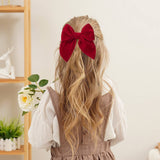 Vintage Christmas Bow Tail Hair Clip For Girls