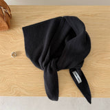 100% Wool Triangle Scarf Warm Knit Shawl_Cwov00262