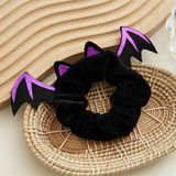 BAT REINDEER SCRUNCHIE HOLIDAY HAIR TIE FOR WOMEN_CWAHA1461
